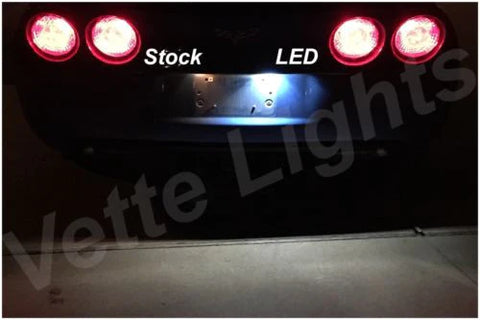 97-04 Corvette LED Bright WHITE License Lamp Bulbs PAIR Corvette Parts Center